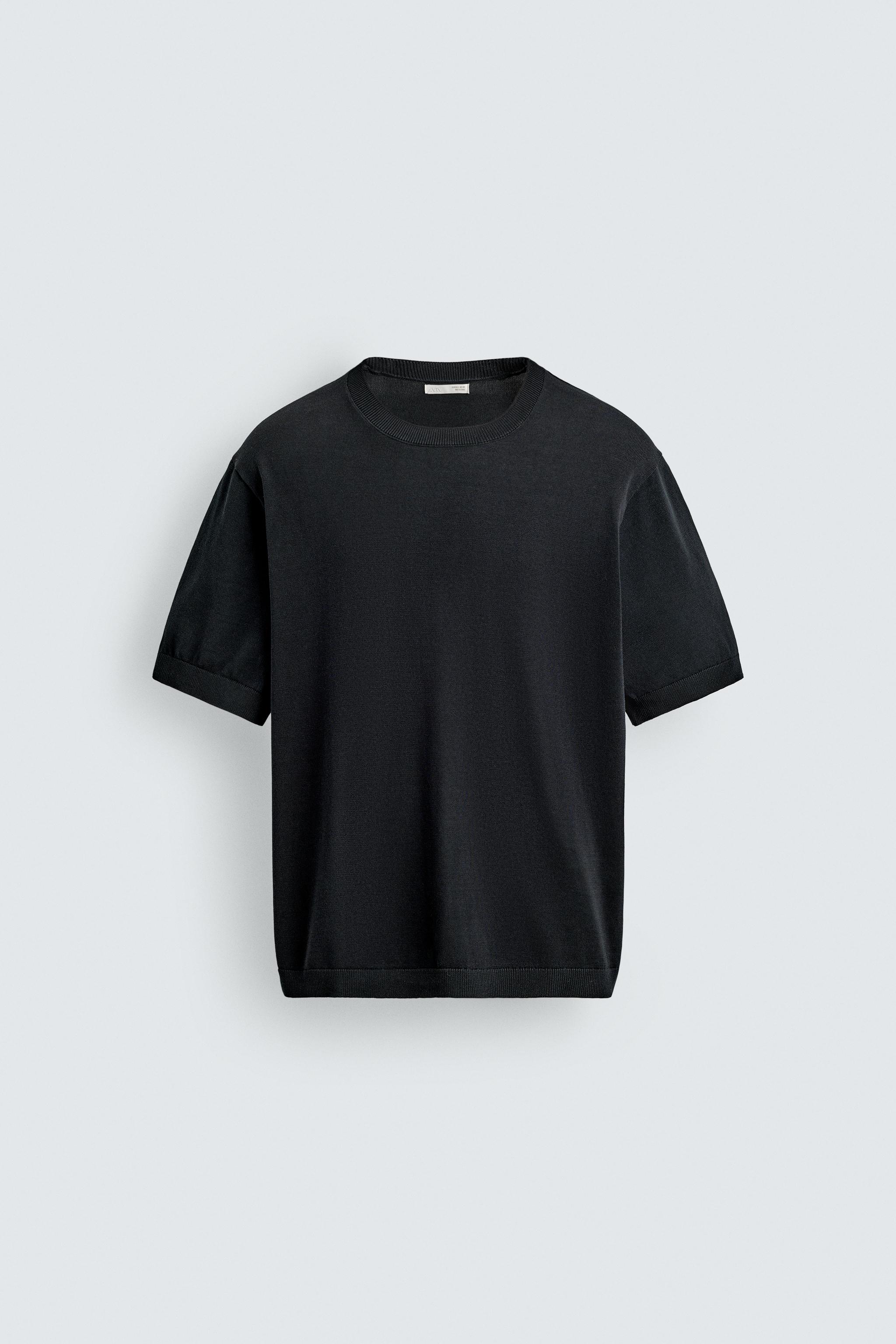 LIGHTWEIGHT COTTON KNIT T-SHIRT